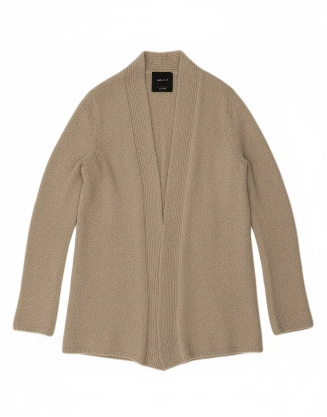 Zara ženski otvoreni kardigan pulover UK 10 Small Beige