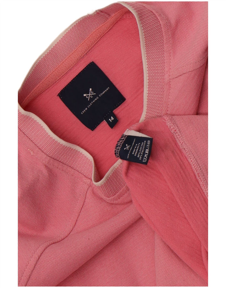 Crew Clothing Ženska majica s kratkim rukavima UK 14 Veliki ružičasti pamuk