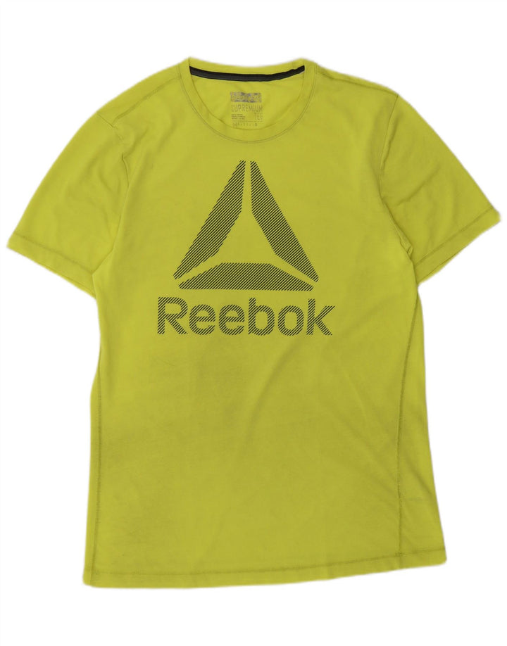 Reebok muška grafička majica kratkih rukava srednje zelene boje od poliestera