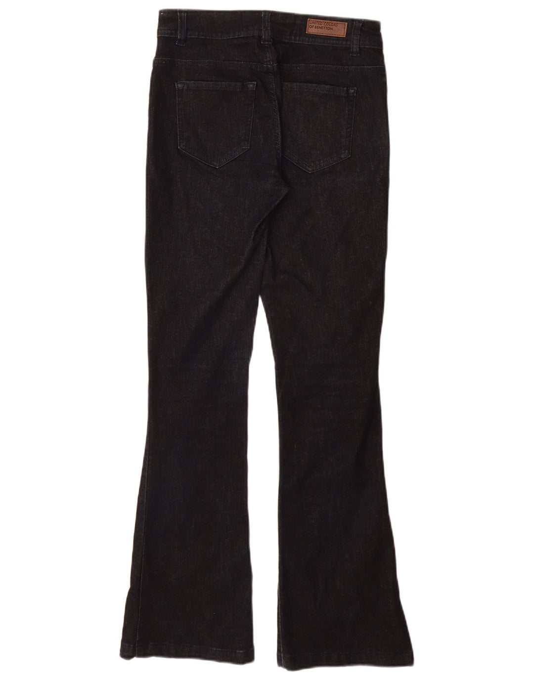 Ženske traperice Benetton Bootcut W27 L30 tamnoplavi pamuk