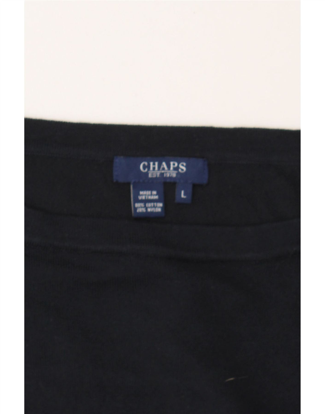 CHAPS Womens Top 3/4 Sleeve UK 14 Large Black Cotton Vintage Chaps and Second-Hand Chaps from Messina Hembry 