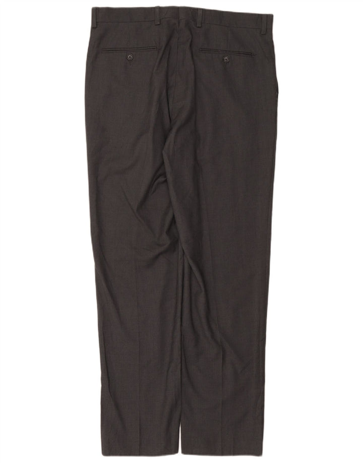 RALPH LAUREN Muške hlače ravnog odijela W34 L32 sivi poliester