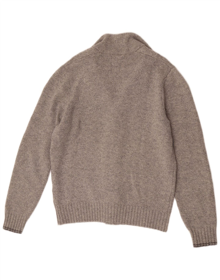 Woolrich muški kardigan džemper srednje sive boje od vune