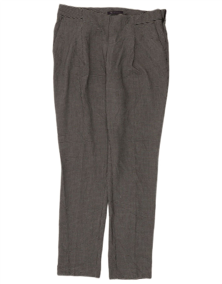 Marks & Spencer ženske chino hlače UK 12 srednje W32 L29 crni karirani