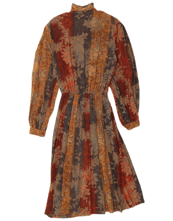 Fiorella Rubino ženska maksi haljina dugih rukava UK 14 srednje smeđa cvjetna