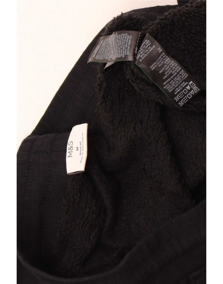 Marks & Spencer muške trenirke Hlače Joggers Srednji crni pamuk