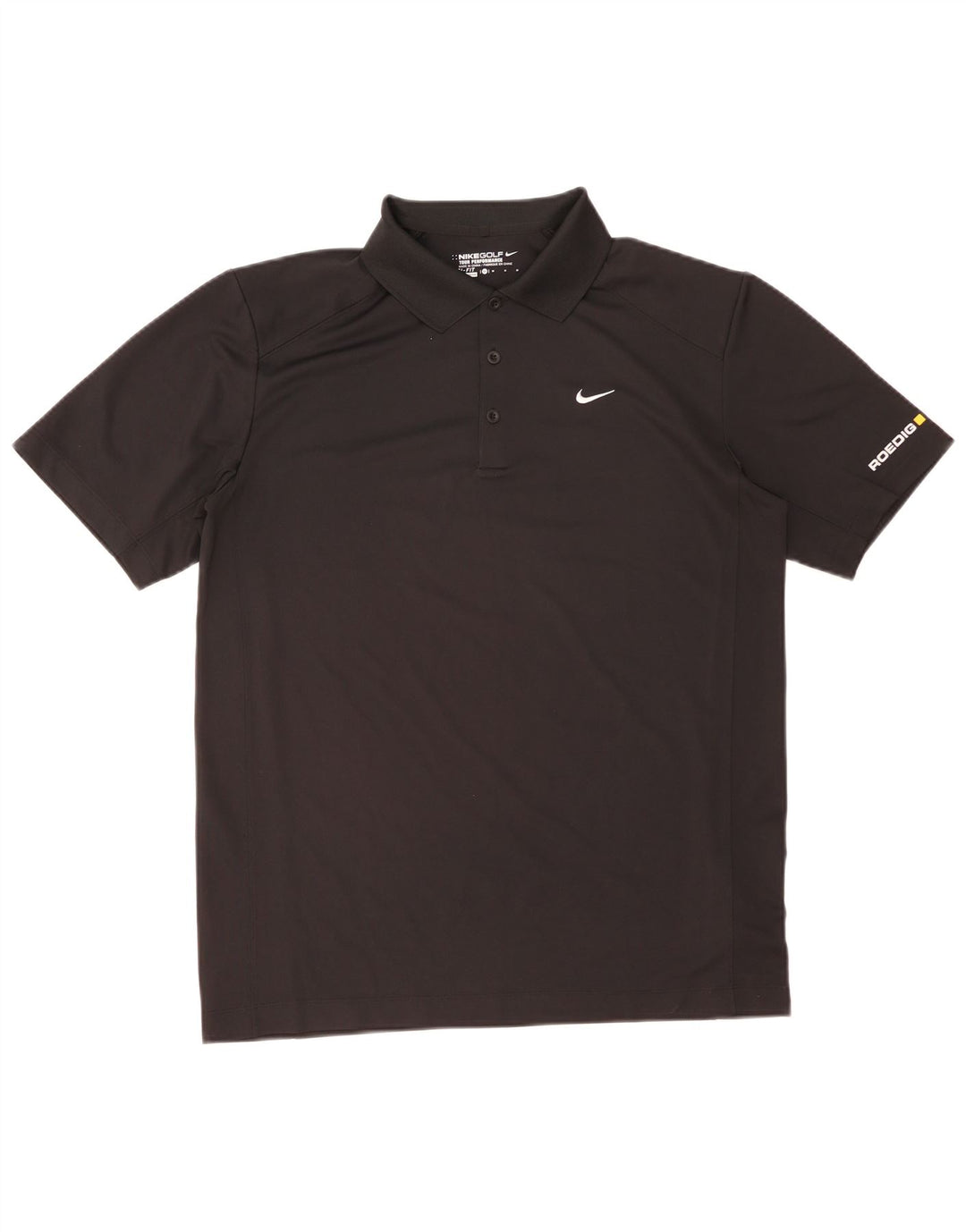 Nike muška Dri Fit grafička polo majica srednje crne boje od poliestera