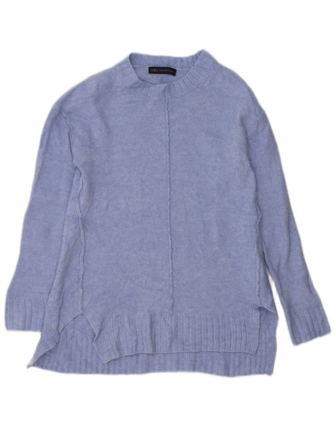 Marks & Spencer ženski džemper s dugim izrezom UK 10 Small Blue
