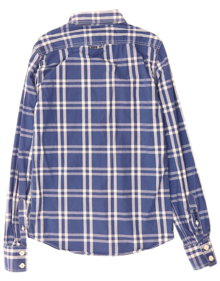 SUPERDRY muška košulja Srednje plavi karirani pamuk