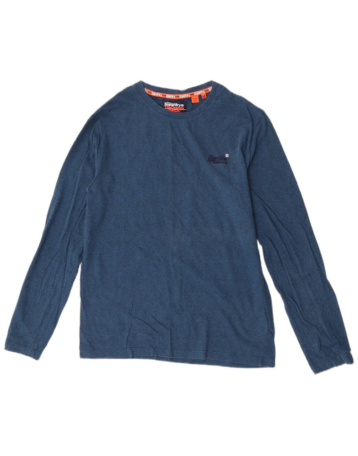 Superdry muška majica dugih rukava, srednje tamnoplavi pamuk