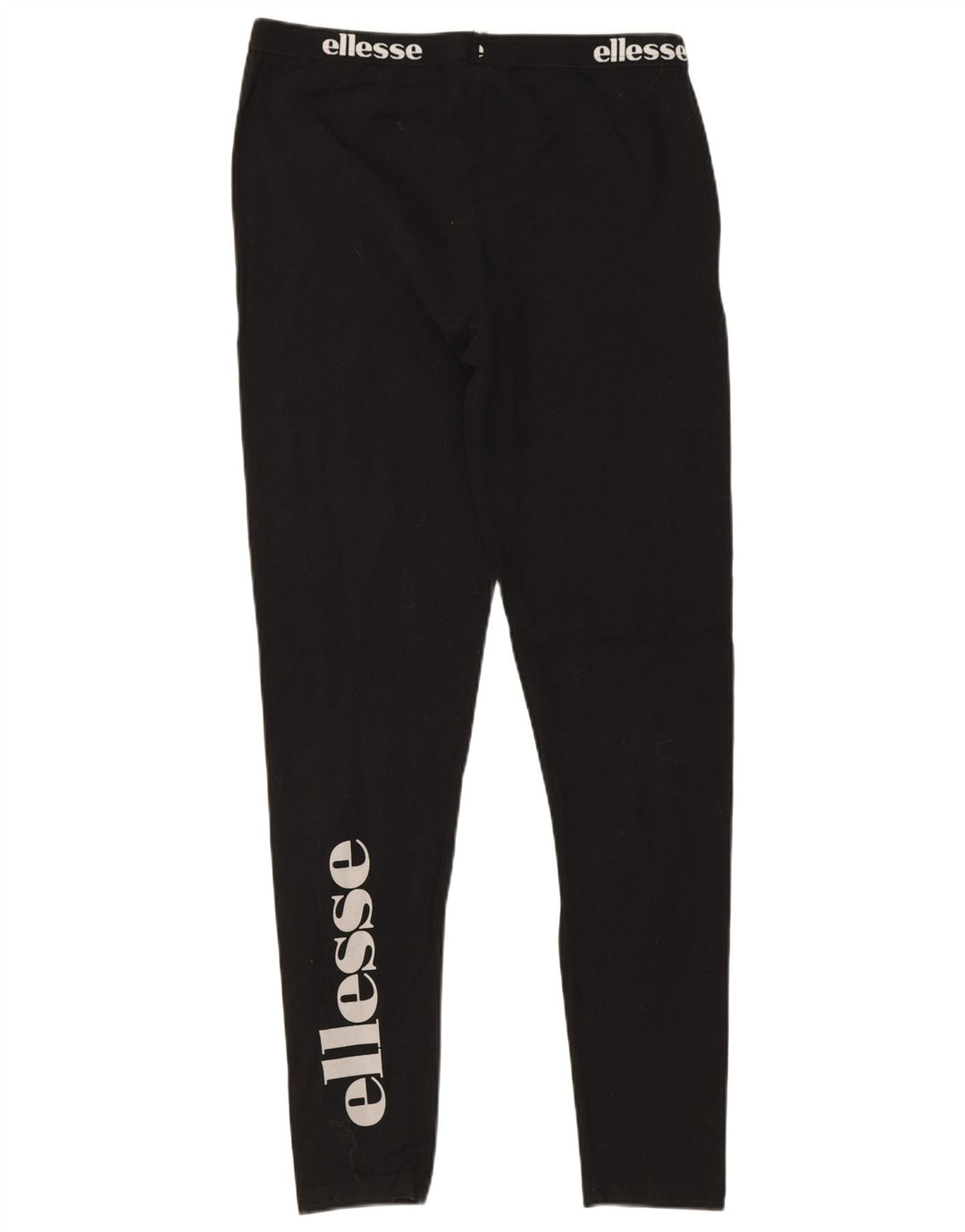 Ellesse Womens Graphic Leggings UK 12 Medium Black