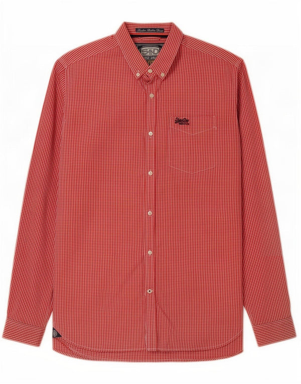Superdry muška košulja 2XL crveni gingham pamuk