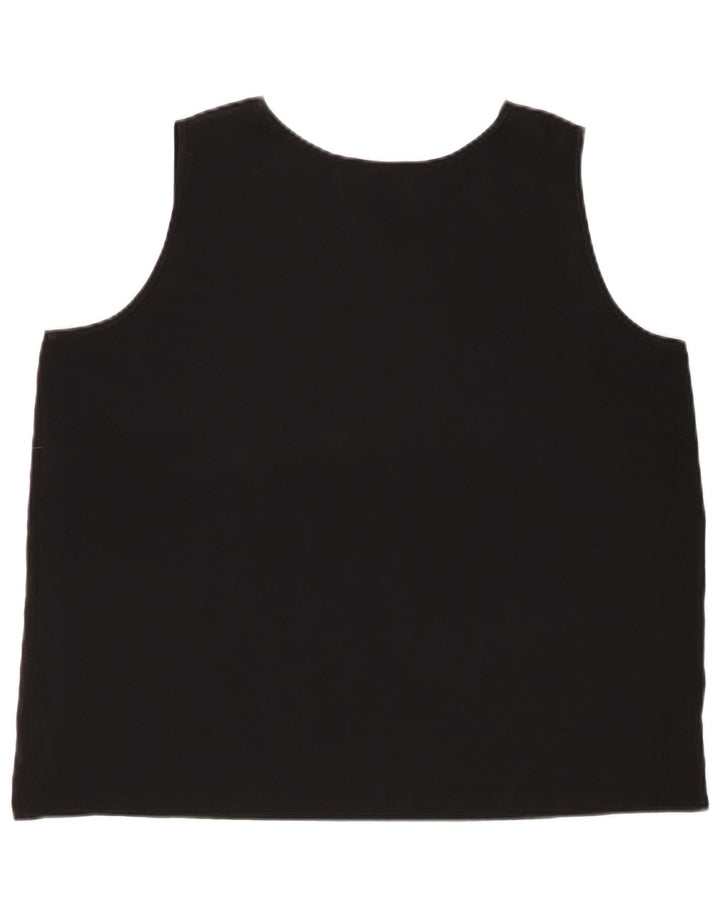 ST. BERNARD Womens Sleeveless Blouse Top UK 20 2XL Black Polyester