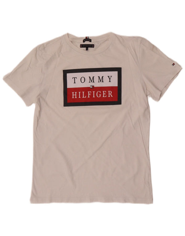 Tommy Hilfiger Majica kratkih rukava s grafičkim motivima za dječake, 15-16 godina, bijeli pamuk