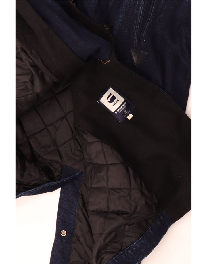 G-Star Raw muški traper kaput s dvostrukim kopčanjem UK 40 Veliki tamnoplavi pamuk