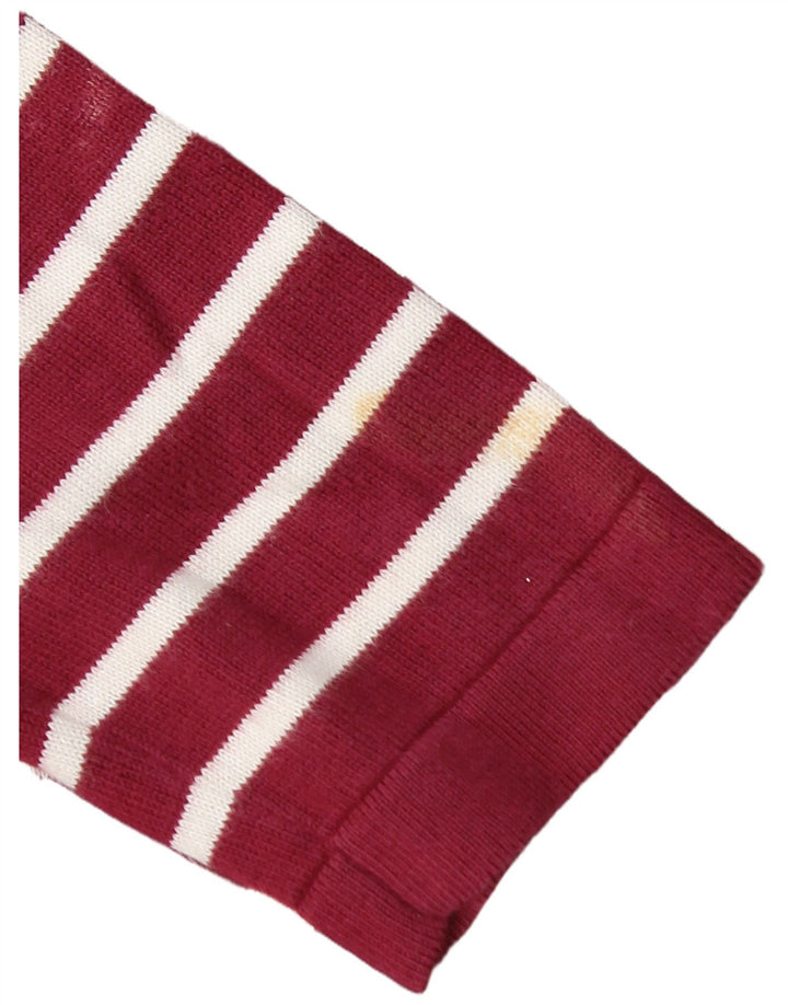 CREW CLOTHING Ženska džemper haljina UK 8 Mala bordo prugasta pamuk