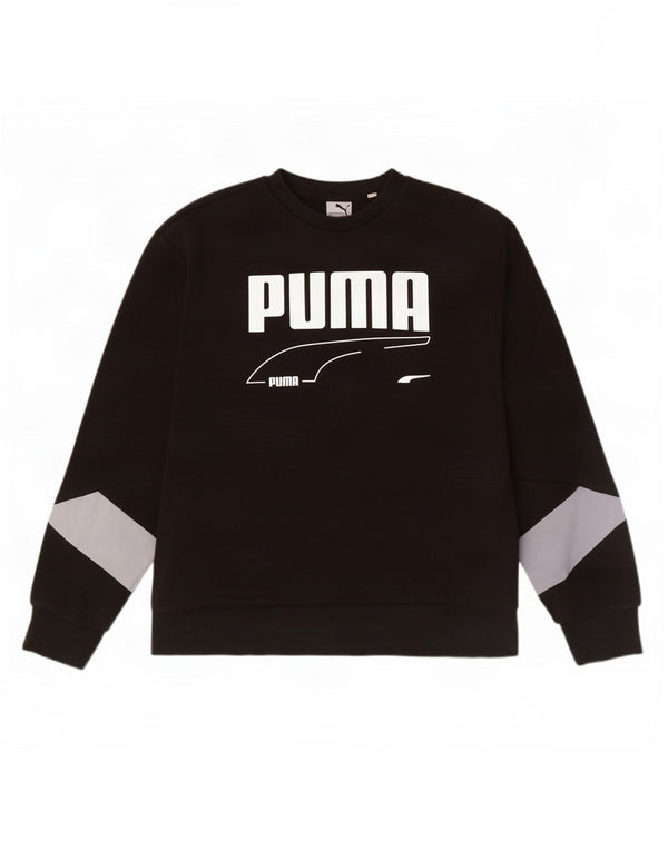 Puma muška majica s grafičkim motivima XL crni pamuk u blokovima boja