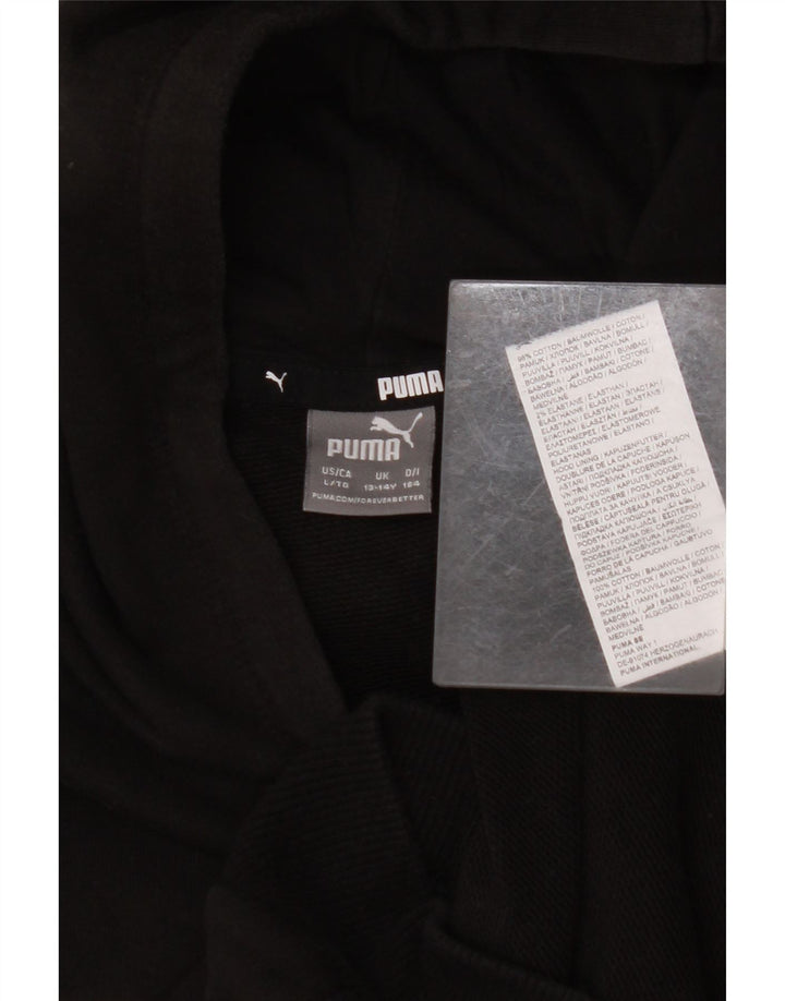 PUMA majica s kapuljačom za djevojčice, 13-14 godina, crni pamuk