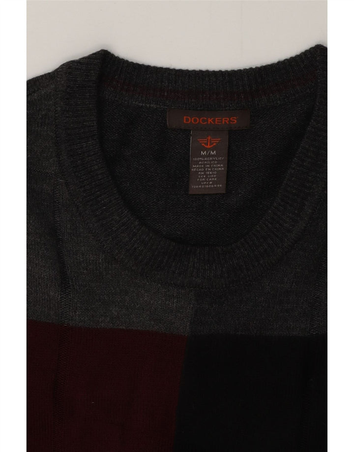DOCKERS Muški džemper s okruglim izrezom srednje sive boje od akrila