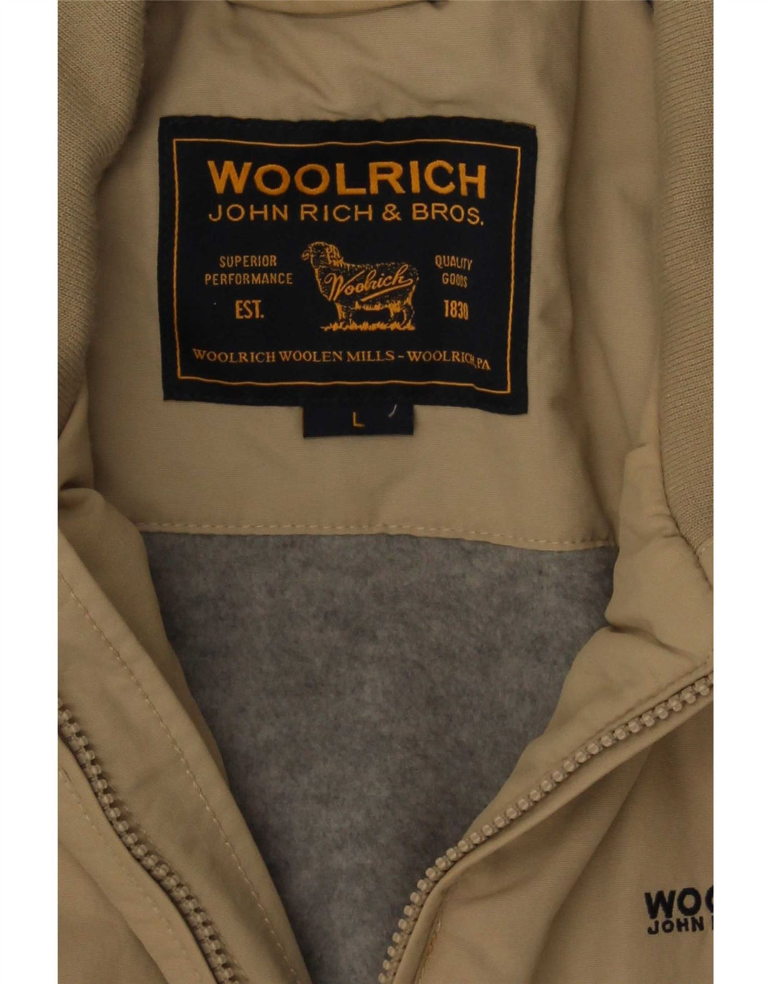 Woolrich Muška bomber jakna UK 40 Large Beige
