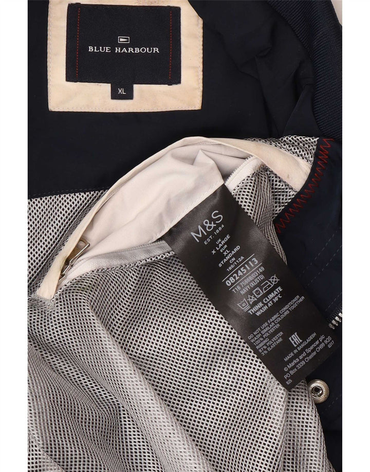 Marks & Spencer muška plava lučka bomber jakna UK 42 XL tamnoplavi poliester
