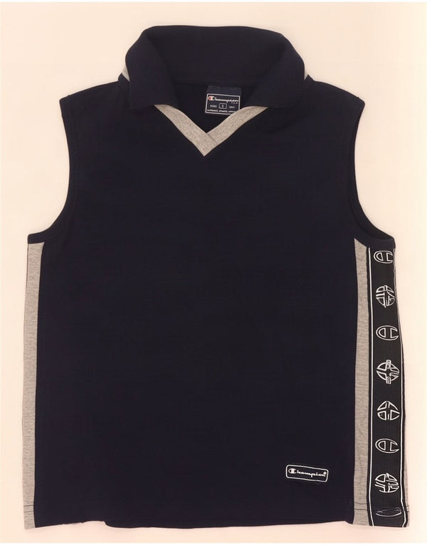 Champion ženska skraćena grafička polo majica UK 10 Small tamnoplava boja