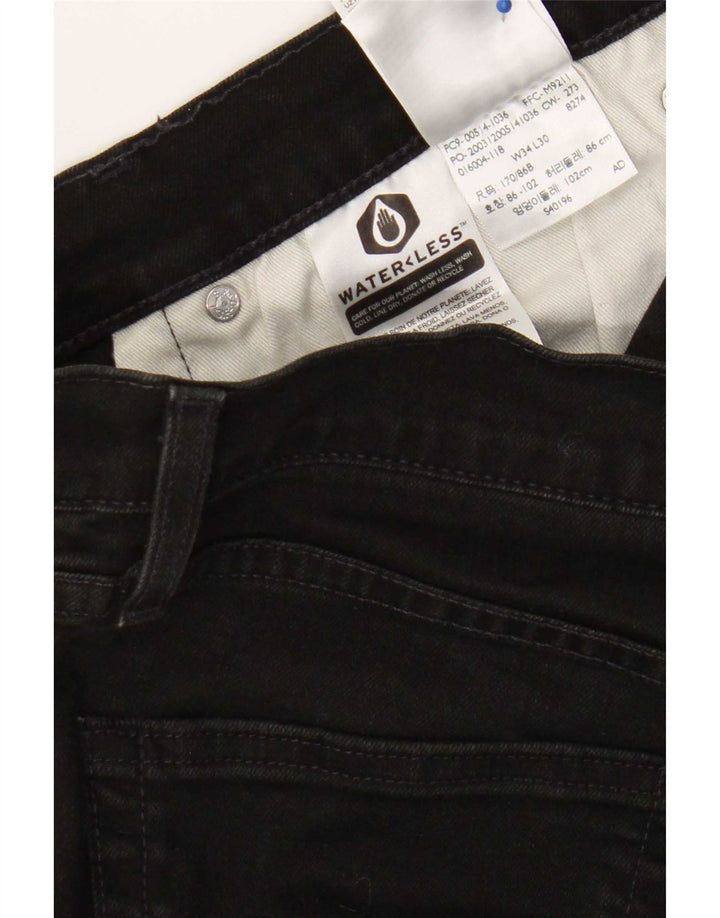 Levi's muške ravne traperice W34 L30 crni pamuk