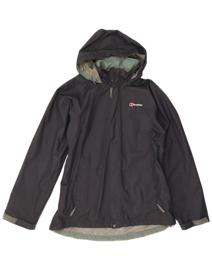 Berghaus ženska kišna jakna s kapuljačom UK 16 velika tamnoplava poliamidna