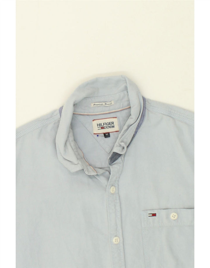 TOMMY HILFIGER Mens Shirt Medium Blue Cotton Vintage Tommy Hilfiger and Second-Hand Tommy Hilfiger from Messina Hembry 