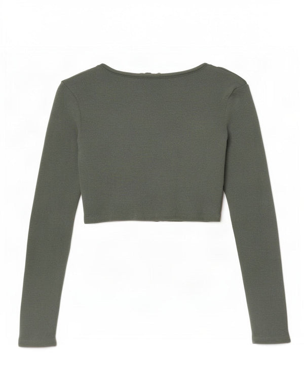 Zara ženski kratki kardigan UK 6 XS zeleni