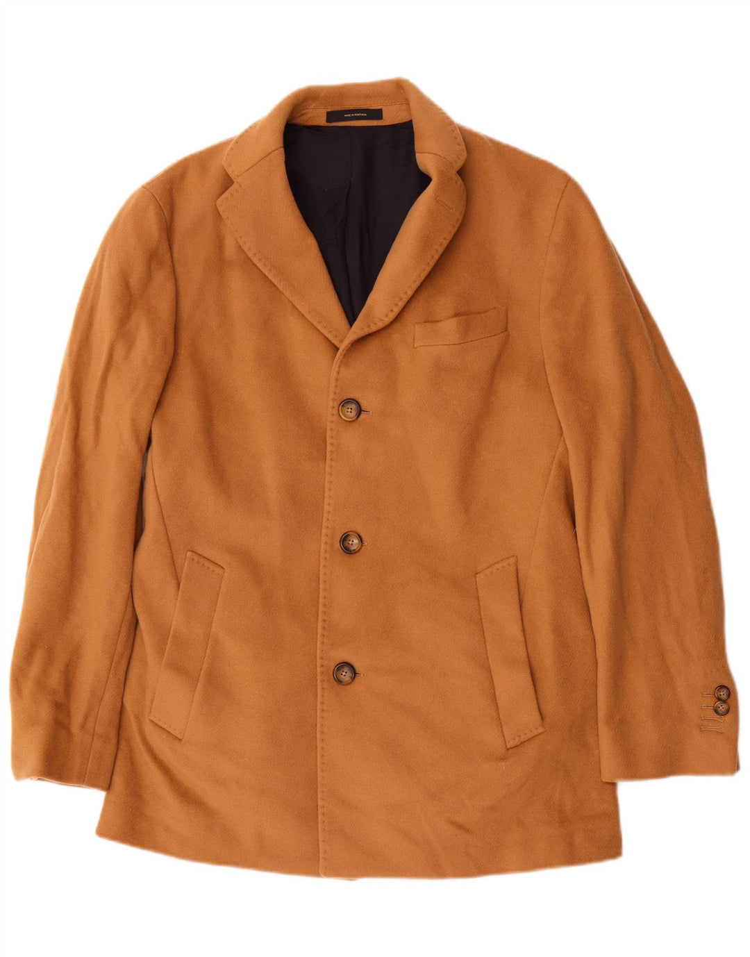 Massimo Dutti Muški kaput s 3 gumba EU 48 Srednje bež vuna