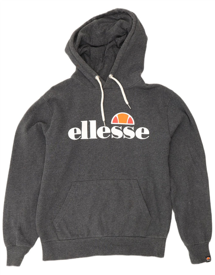 Ellesse muška majica s kapuljačom srednje sive boje, pamuk
