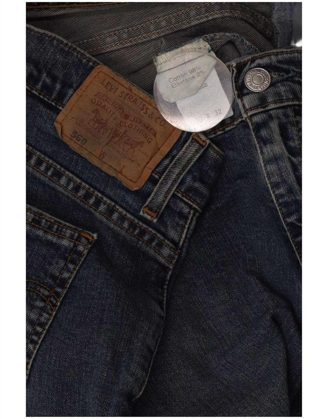 Levi's ženske ravne traperice 560 W30 L29 plavi pamuk