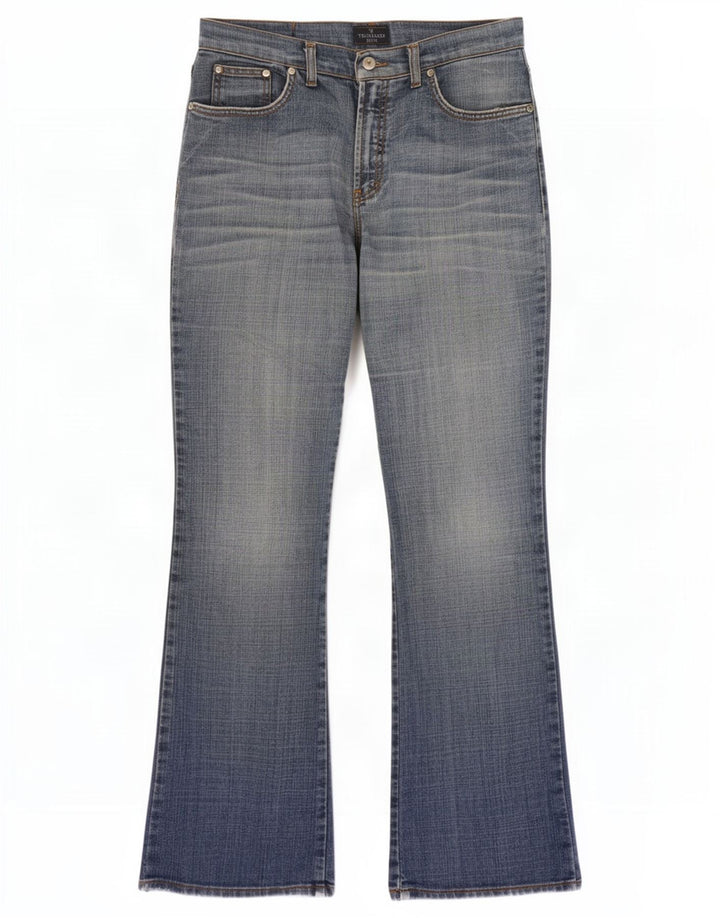 Ženske traperice Trussardi Bootcut W30 L33 plavi pamuk