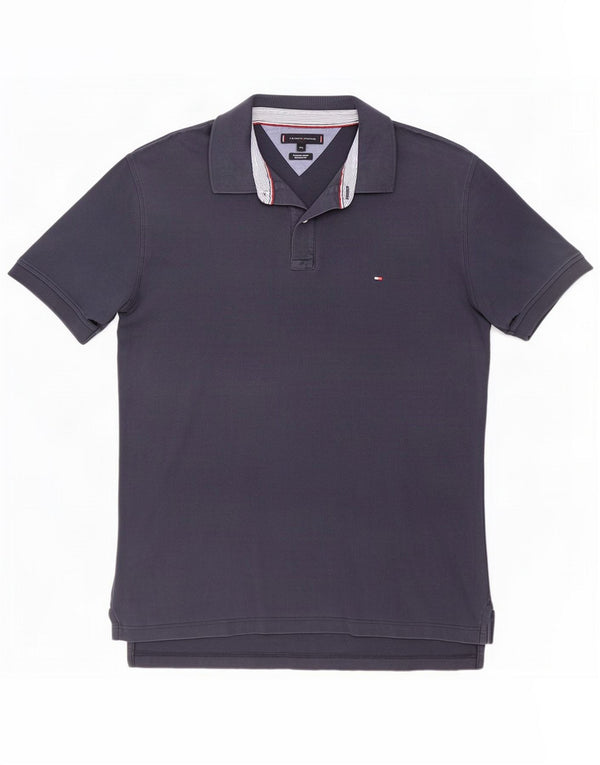 Tommy Hilfiger Mens Regular Fit Polo Shirt 2XL Navy Blue Cotton Classic