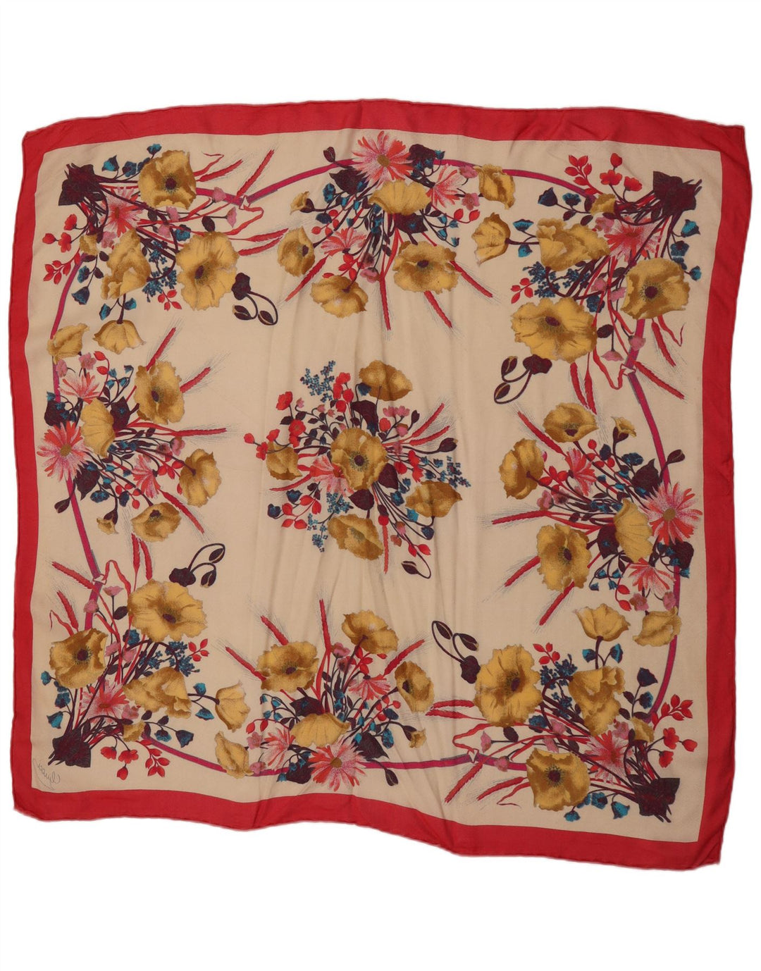 Gucci ženski grafički kvadratni šal u jednoj veličini, višebojni cvjetni dizajner