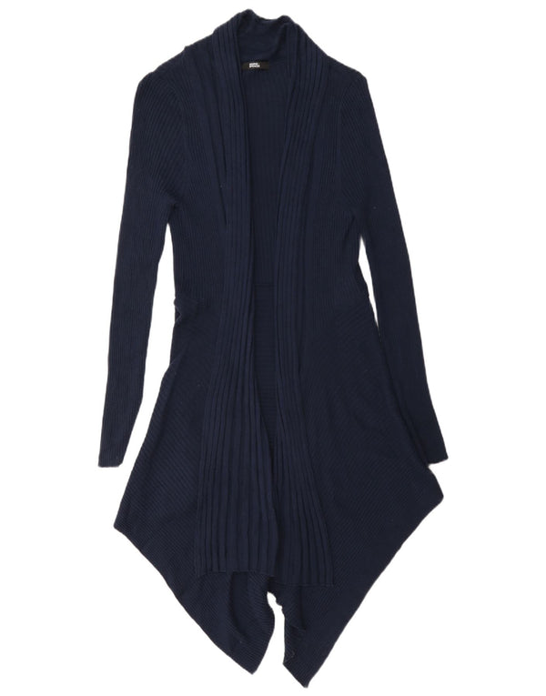 Marks & Spencer Womens Asymmetric Cardigan Sweater UK 14 Medium Navy Blue