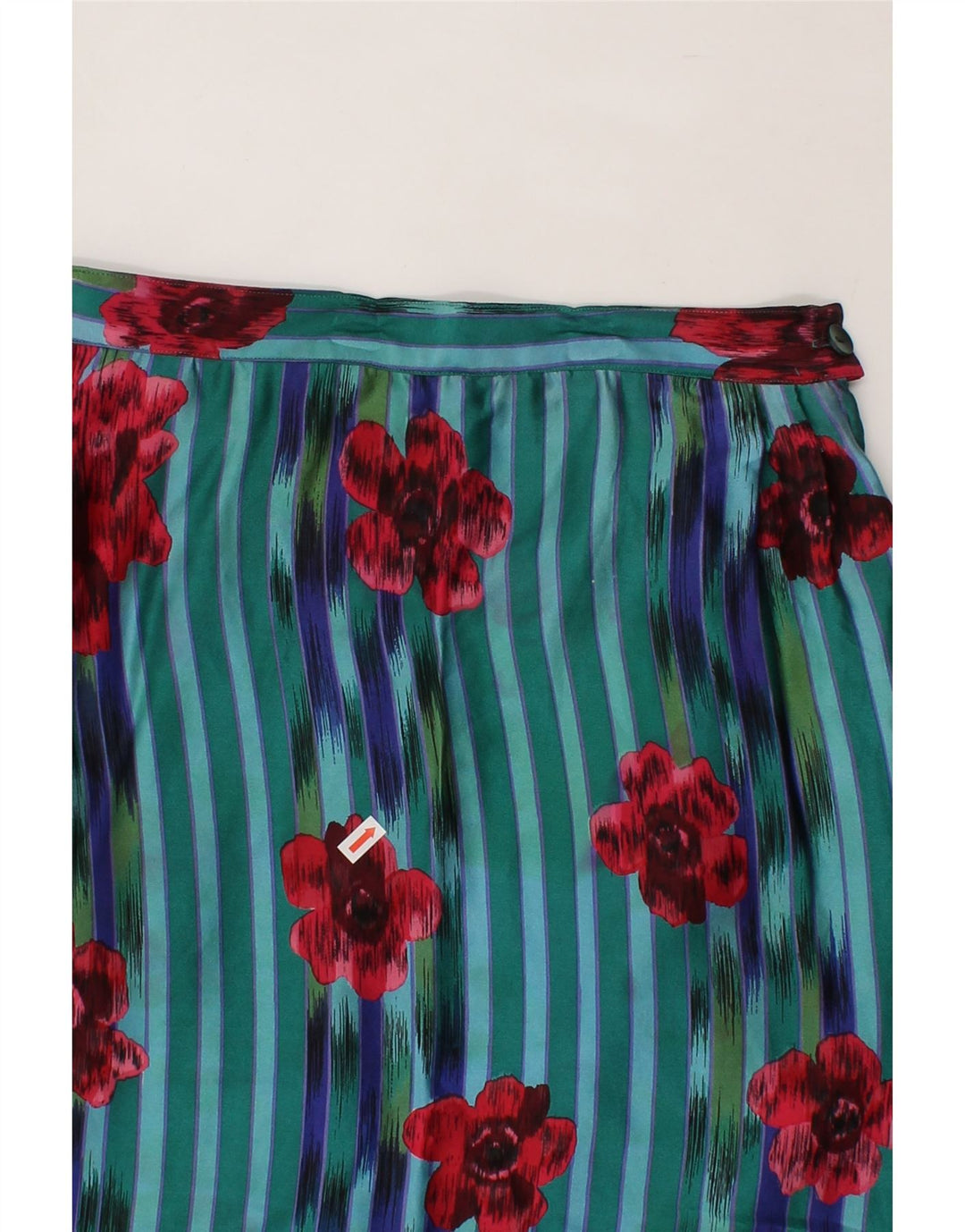 VINTAGE Womens A-Line Skirt W28 Medium Blue Floral Vintage Vintage and Second-Hand Vintage from Messina Hembry 