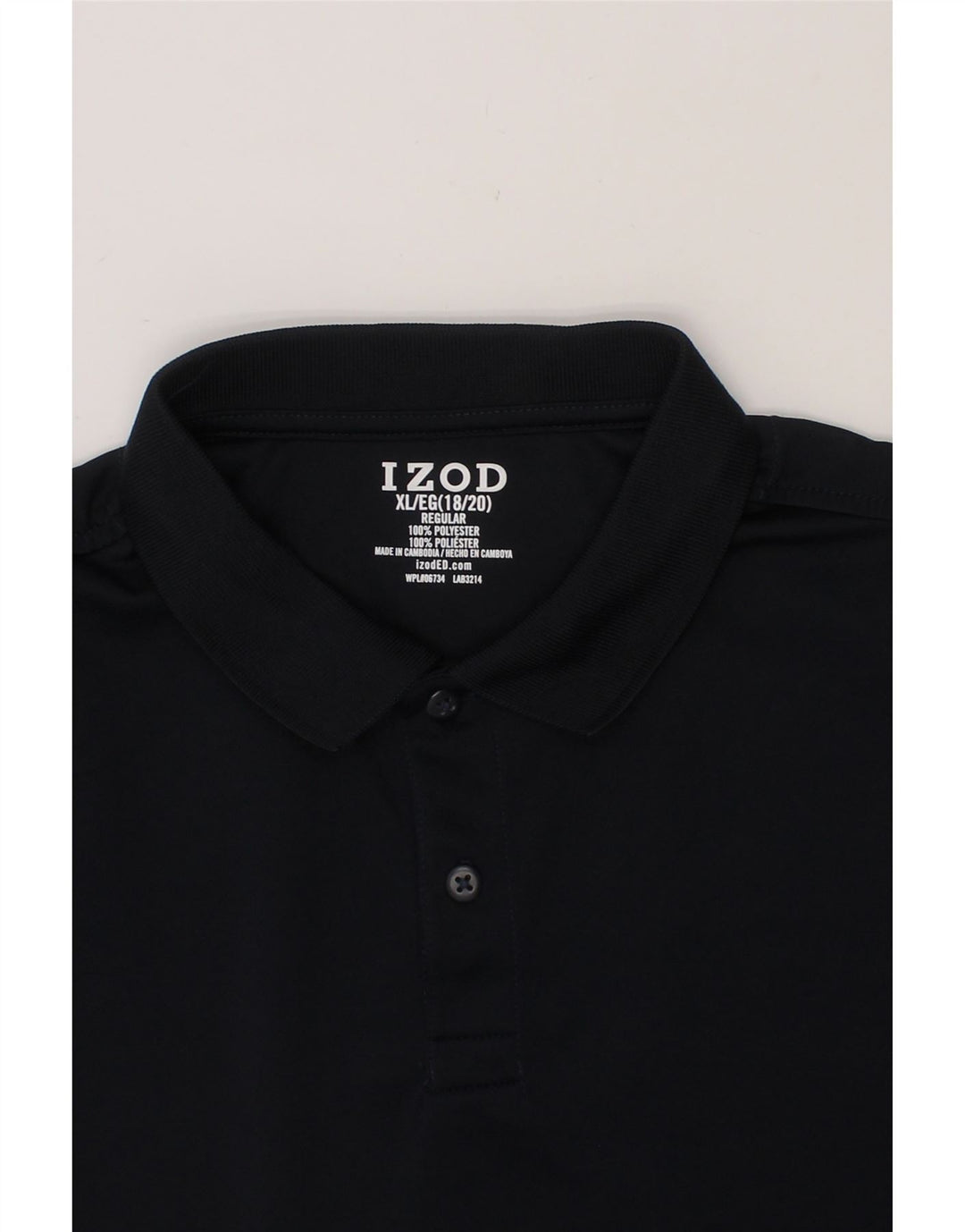 IZOD Boys Regular Polo Shirt 15-16 Years XL  Black Polyester Vintage Izod and Second-Hand Izod from Messina Hembry 