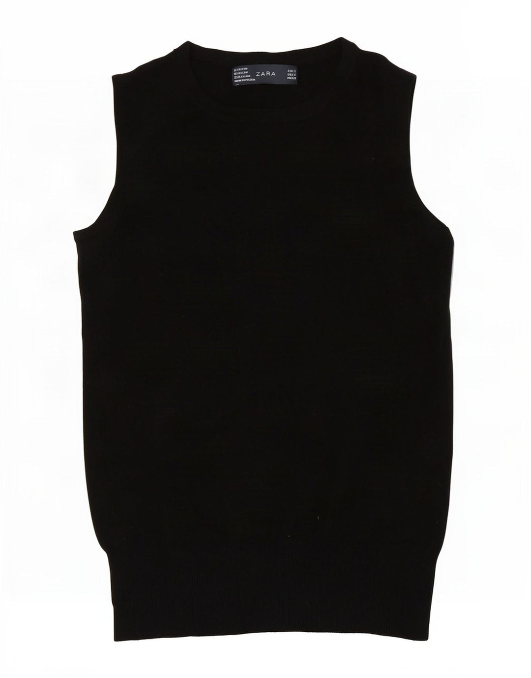 Zara ženski prsluk bez rukava UK 8 Small Black Rayon