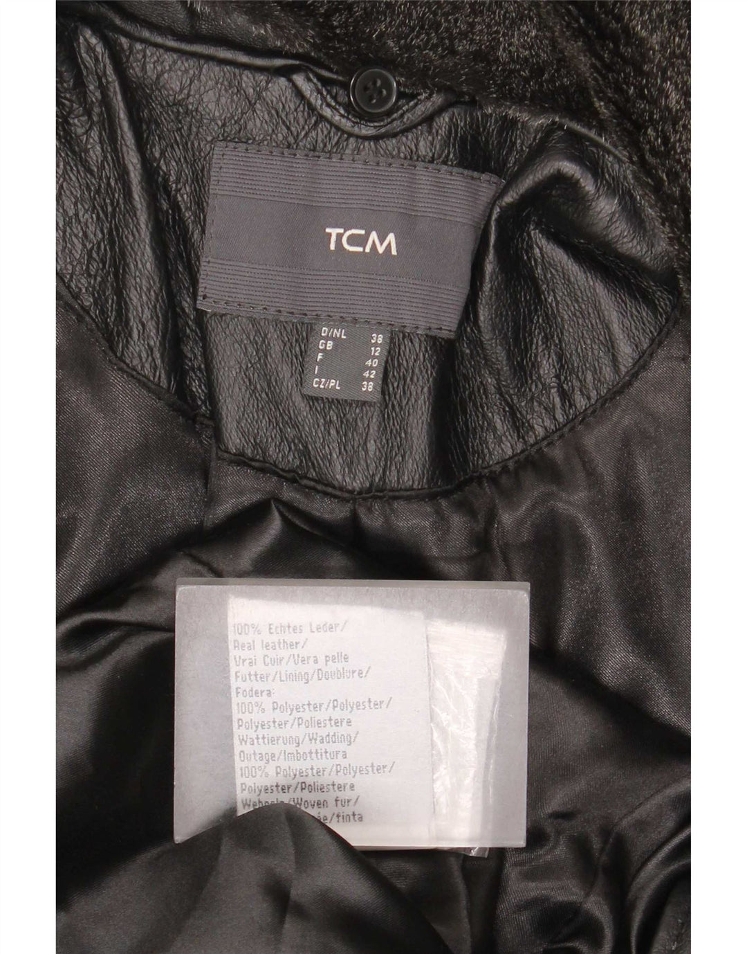 TCM ženski kožni kaput UK 12 Srednja crna koža