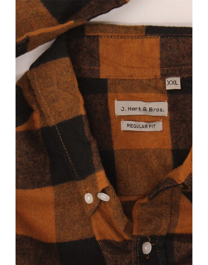 J. Hart & Bros muška flanelska košulja standardnog kroja 2XL smeđa gingham