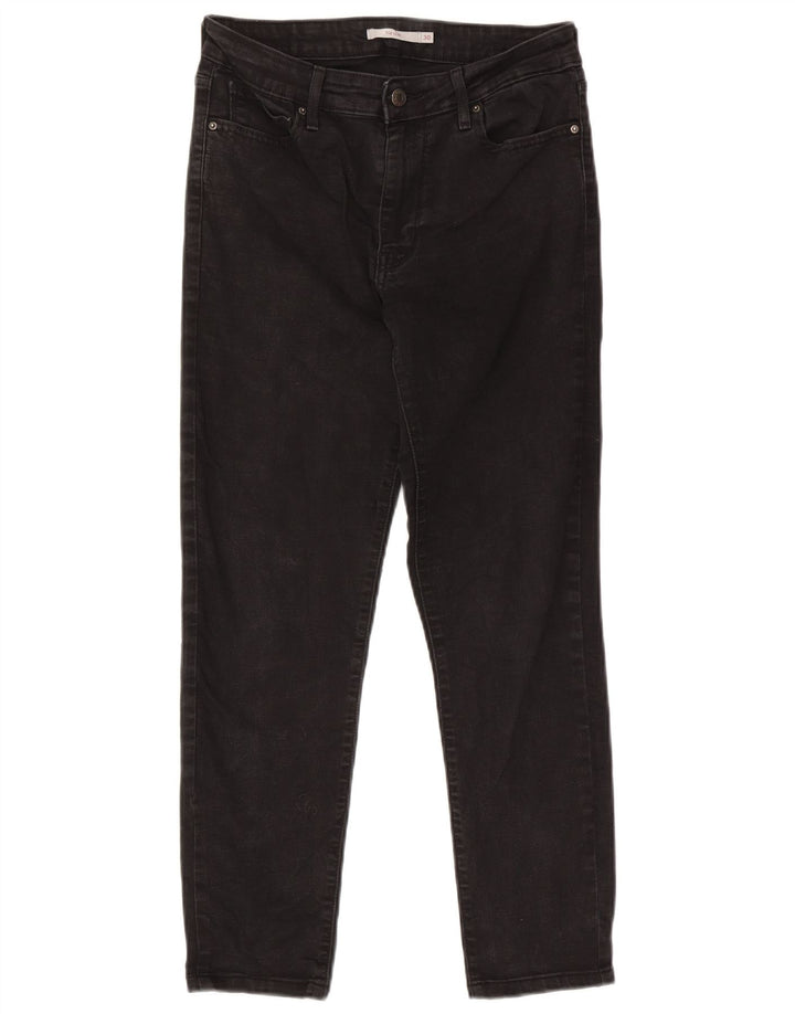 Levi's ženske 712 uske traperice W30 L27 crni pamuk