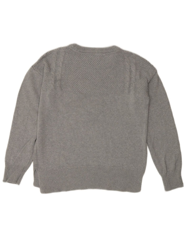 Crew Clothing Ženski pulover s ovratnikom UK 12 Srednje sivi pamuk