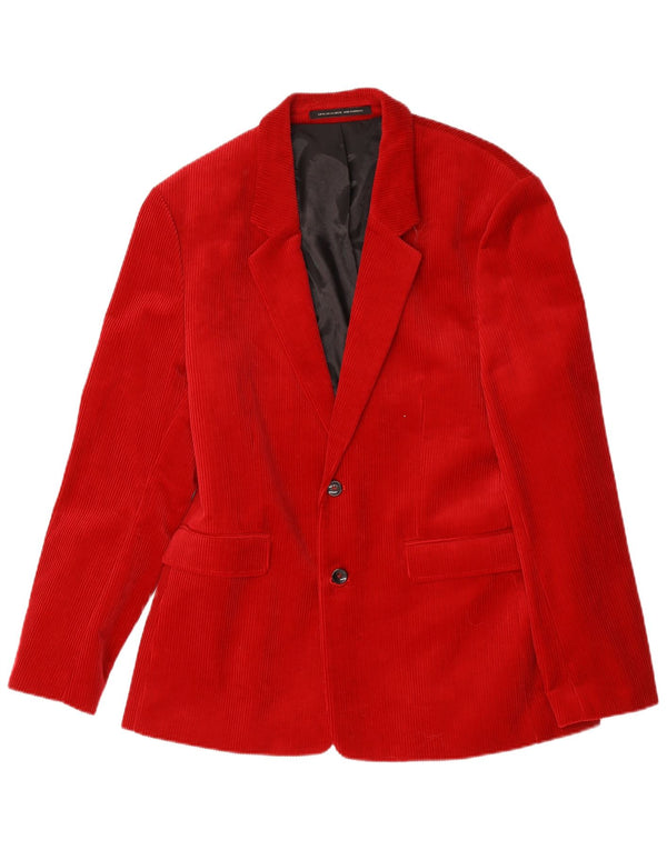Zara muška jakna od samta s 2 gumba EU 54 XL, crveni pamuk