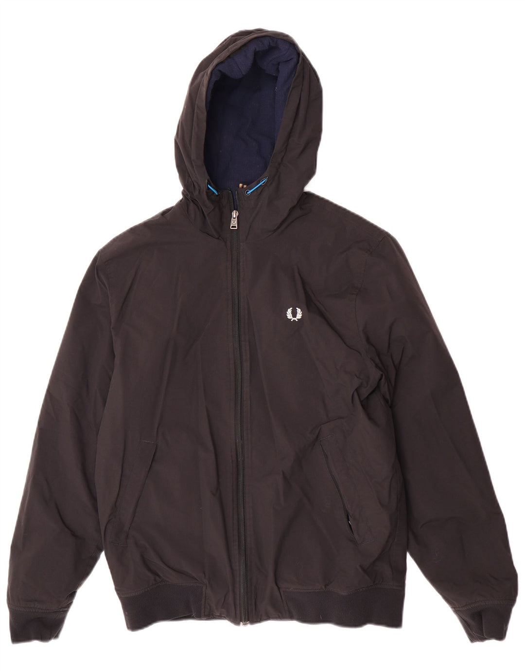 Fred Perry muška bomber jakna s kapuljačom UK 36 mala crna poliamidna