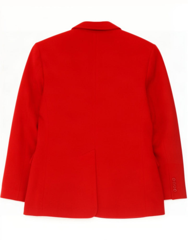 Vintage ženski sako s 2 gumba UK 10 Small Red Wool