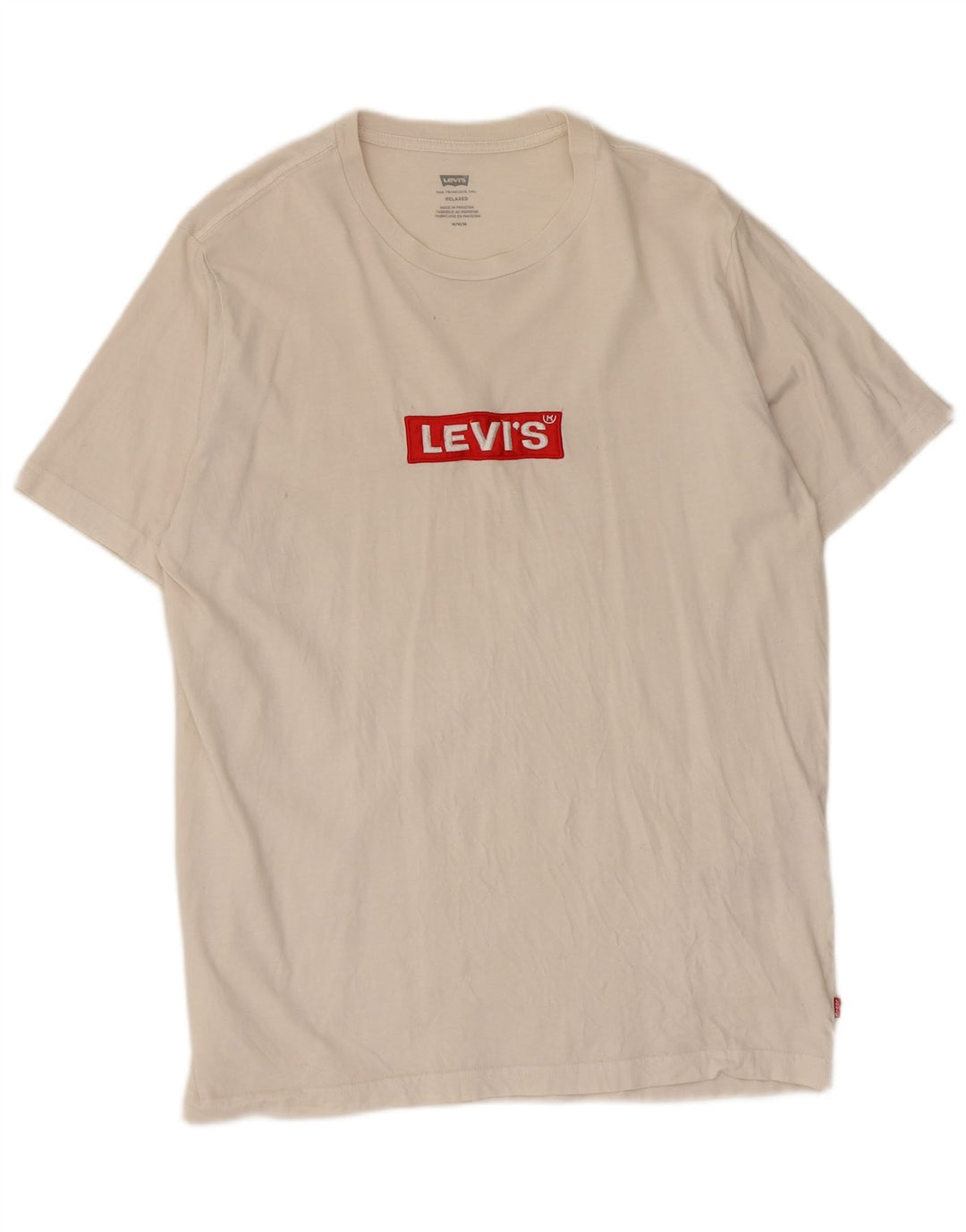 Levi's muška opuštena majica kratkih rukava srednje veličine, bijeli pamuk