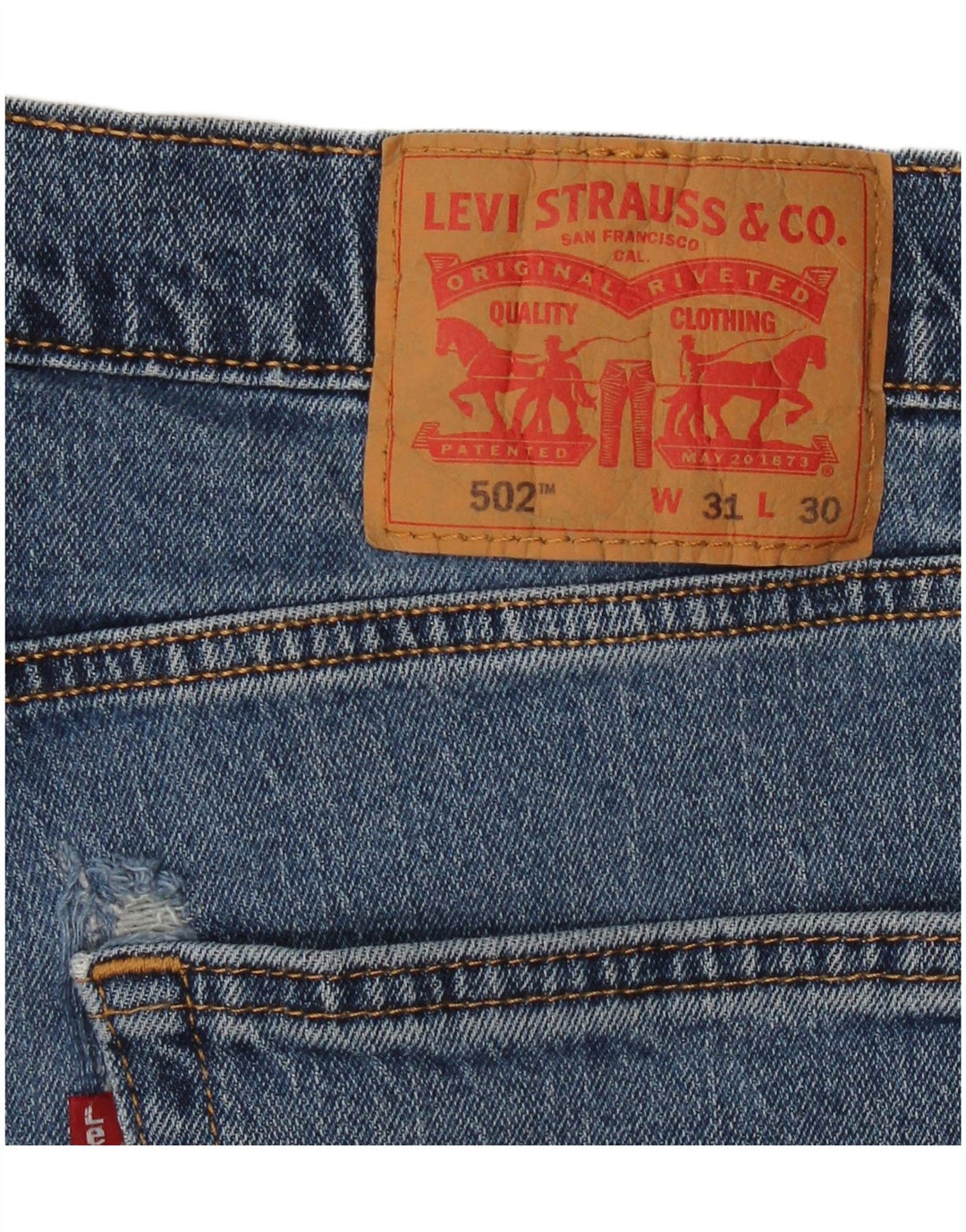 LEVI'S Womens 502 Tapered Jeans W31 L30 Blue Cotton