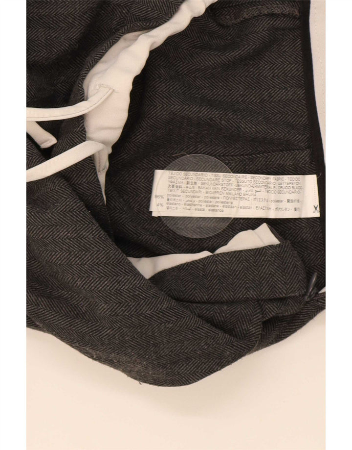 Zara ženske široke hlače srednjeg kroja W30 L30 sive riblja kost poliester